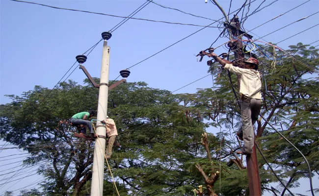 Electricity Department Not Filling Linemen Vacancies  - Sakshi