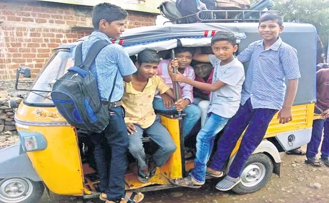 Students are in Trouble for Lack of Transportation - Sakshi