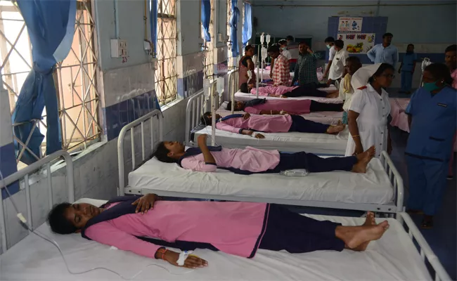 50 Students Hospitalised After Eating Midday meals School In Karimnagar - Sakshi