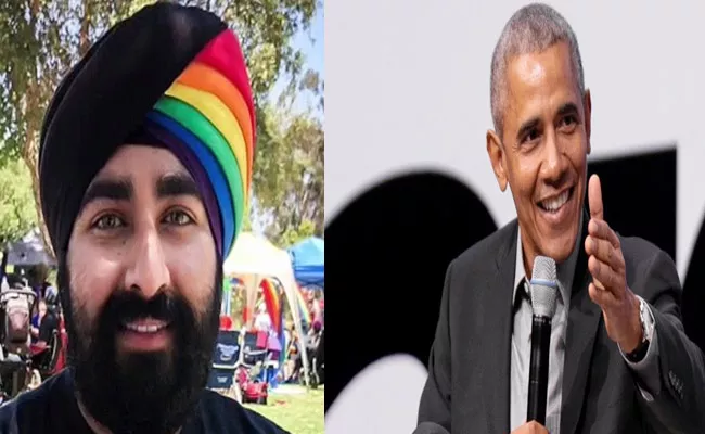 Barack Obama Applauds Sikh Man Rainbow Turban - Sakshi