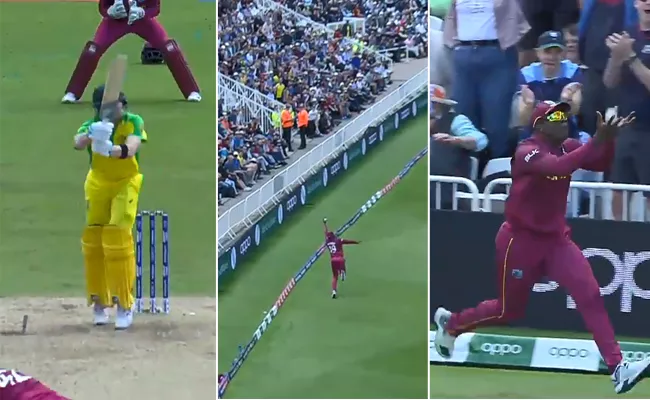 World Cup 2019 Sheldon Cottrell Stunning Catch Dismiss Smith - Sakshi