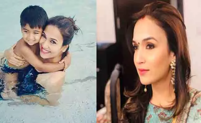 Soundarya Rajinikanth Deletes Pool Pic With Son - Sakshi