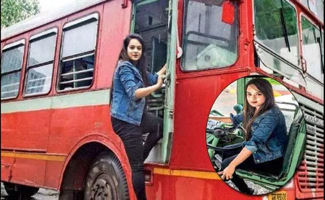 pratiksha das becomes Mumbai first female bus driver  - Sakshi