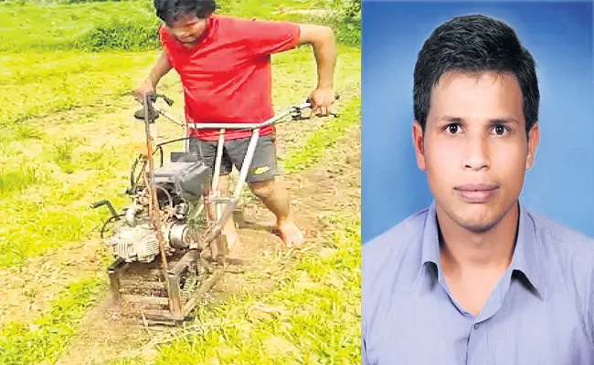 A Mechanic Made Agricultural Machine With Bike Engine In Siddipet - Sakshi