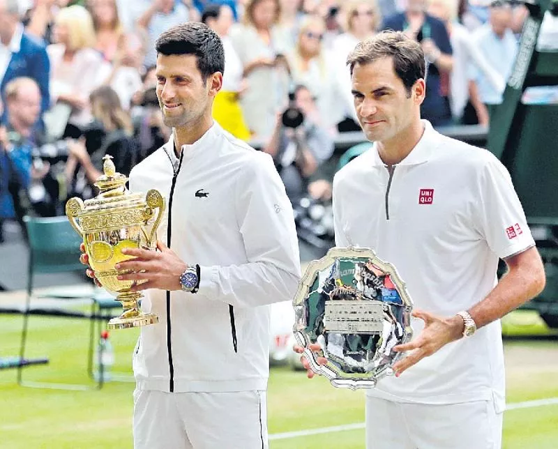 Novak Djokovic beats Roger Federer in epic match to win fifth Wimbledon title - Sakshi