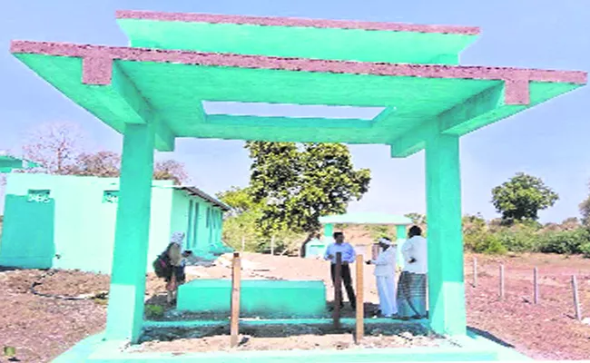 Adilabad Cemetery  constructions slow - Sakshi