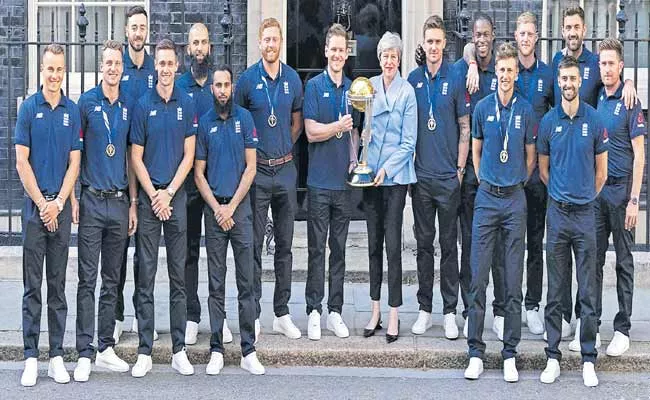 England Team Meet Theresa May Post World Cup Victory - Sakshi