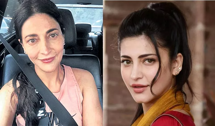 Shruti Haasan trying to FaceApp - Sakshi