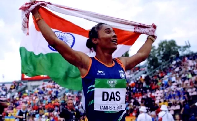 Netizens Hails Hima Das For Winning Four Golds in 15 days - Sakshi