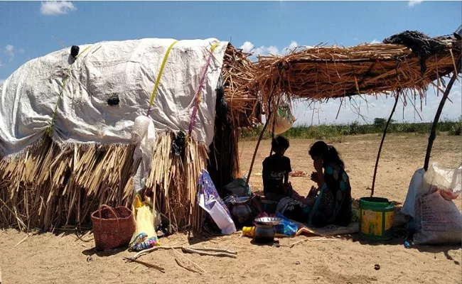 A Tribal Family Living In Miserable Condition In The Coast Of Penna - Sakshi