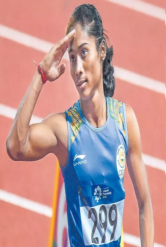 Hima Das Needs To Shave Off About 1.32 Seconds For An Olympic games - Sakshi