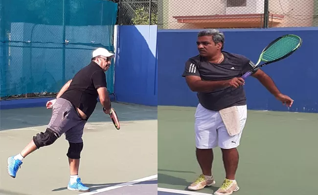 Older People Playing Tennis In Bhimavaram West Godavari - Sakshi