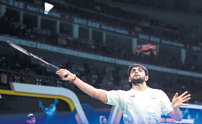 Sai Praneeth Sails into 2nd Round After Beating Kento Nishimoto - Sakshi