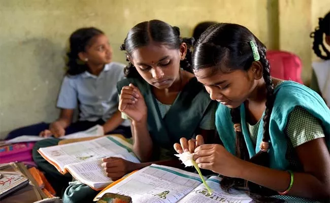 At the Kasturba Schools in Nalgonda District Welcome Programs for New Students - Sakshi