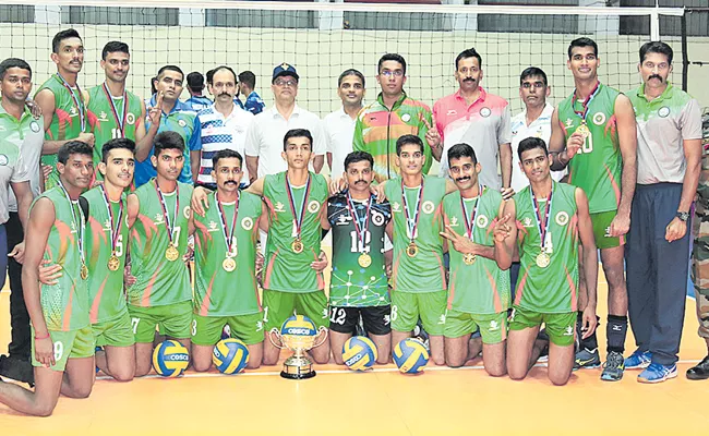 Army Green Wins Volleyball Title - Sakshi