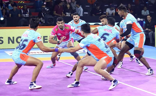 Pro Kabaddi 2019 Jaipur Pink Panthers Beat Bengal Warriors - Sakshi