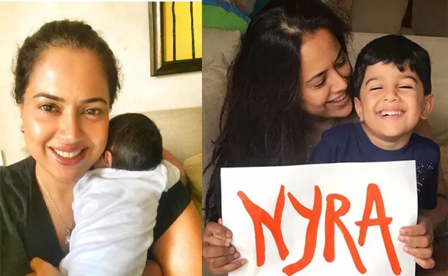 Sameera Reddy Name Their Baby Girl Nyra - Sakshi