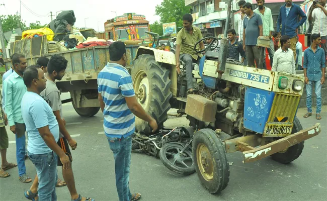 Tractor Driver Negligence Costs  Person Life - Sakshi