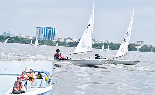 Srinu Leads in Laser Radial Sailing - Sakshi