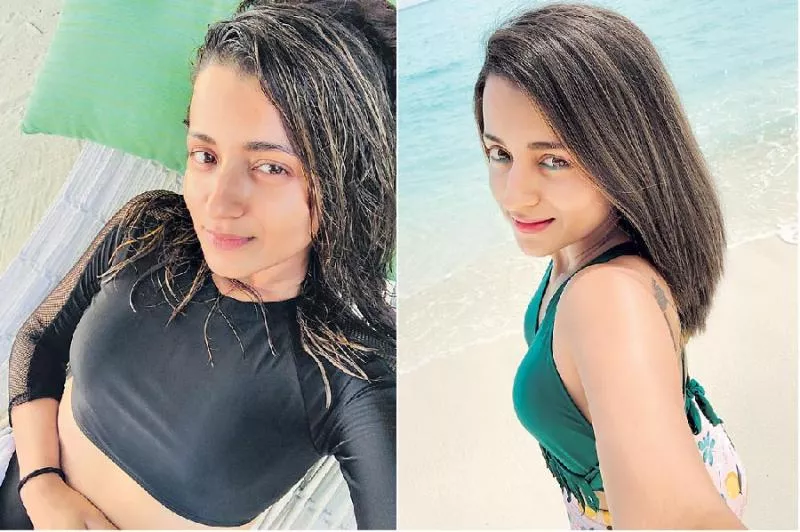 Trisha enjoys her holidays in Maldives - Sakshi