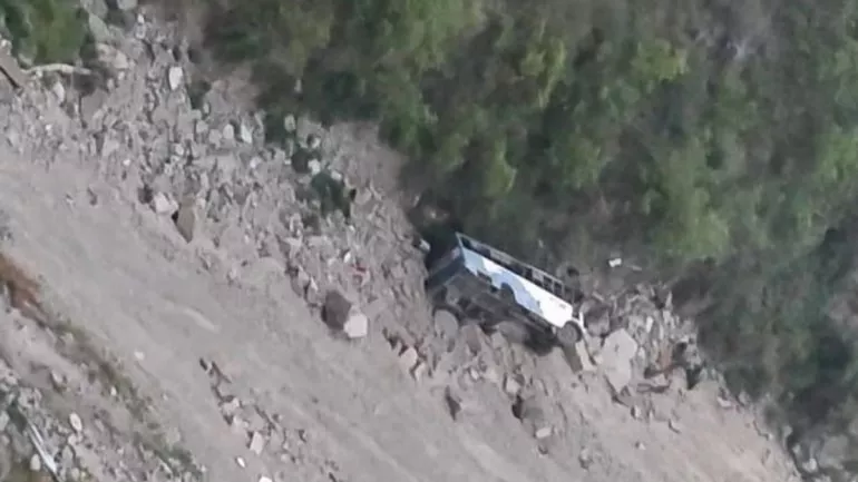 Uttarakhand Bus Falls Into Deep Gorge - Sakshi