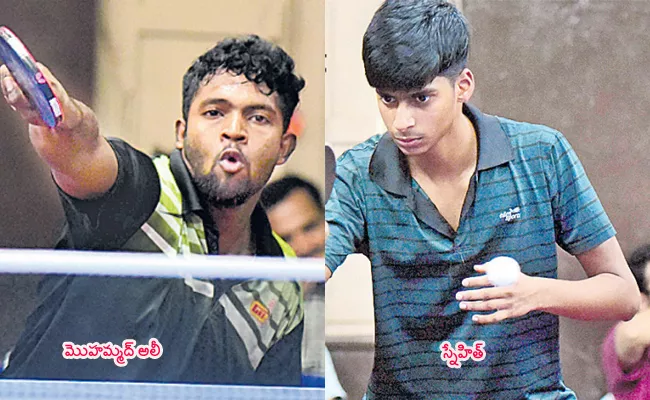 Snehit And Ali Enters Quarter Final of Table Tennis - Sakshi