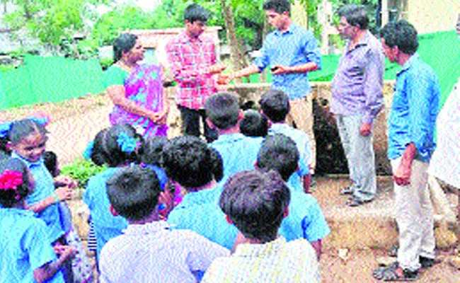 NRI Students Distributing Water Purifying Equipment In Public Schools in Telugu States - Sakshi