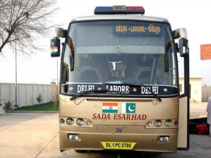 Delhi-Lahore bus service cancelled - Sakshi