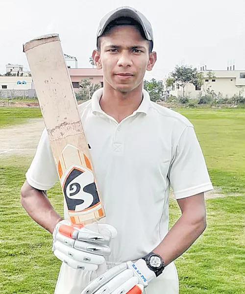 Rishiketh Gets Double Century Again - Sakshi