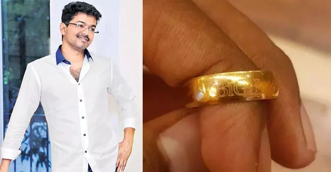 Vijay Gifts Customised Bigil Gold Rings To Crew Members On The last day - Sakshi