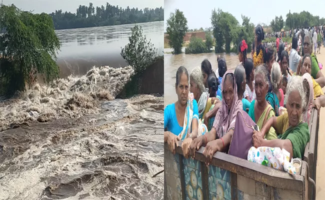 Guntur District Lanka Villages Lies Under Flood Water - Sakshi