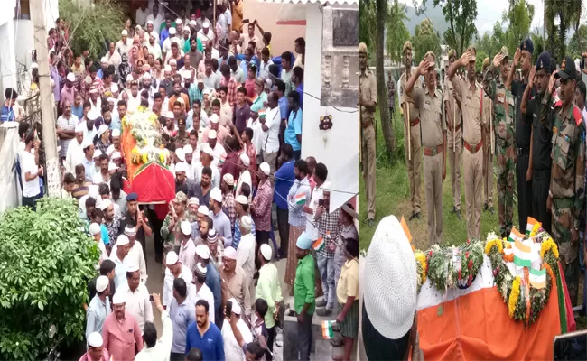 army jawan akram Funerals In Srungavarapukota - Sakshi