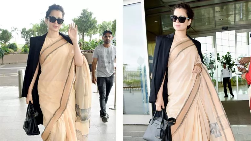 Kangana Ranaut Rs 600 Worth Saree Pic Gets Trolled - Sakshi