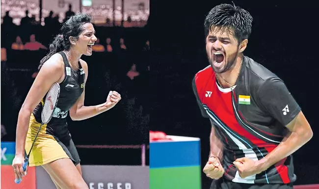 Sindhu, Sai Praneeth enter semifinal ON World Badminton Championships - Sakshi