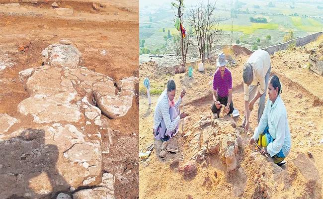 The Sculpture Of Phanigiri Stupas Made By Dung-Lime Is Fragmenting Due To Weather Prone - Sakshi