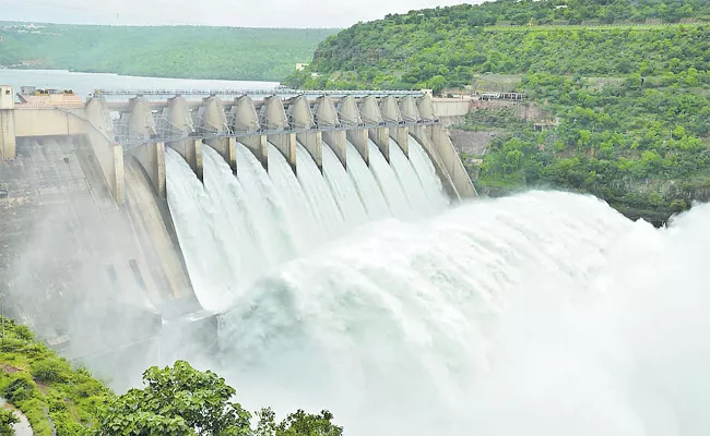 Srisailam Dam Gets Record 865 TMCs Flood In In 25 Days - Sakshi