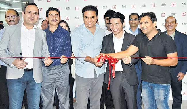 KTR launches OnePlus R&D centre in Hyderabad - Sakshi