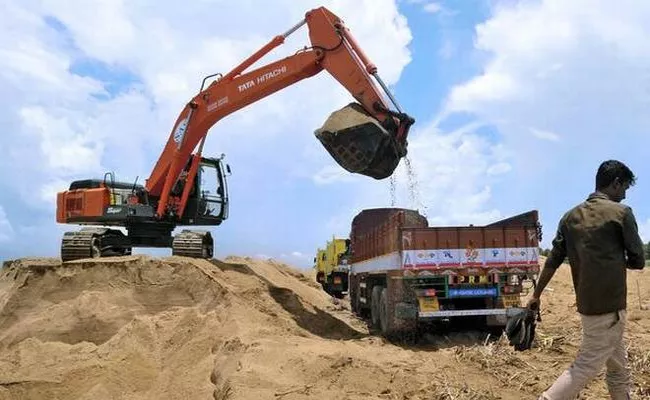 SR Constructions Sand Trafficking To Bangalore - Sakshi