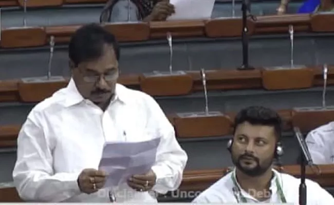 Nellore Member Of Parliament Adala Prabhakar Reddy Addressing The Development Of Bitragunta Railway In Lok Sabha - Sakshi