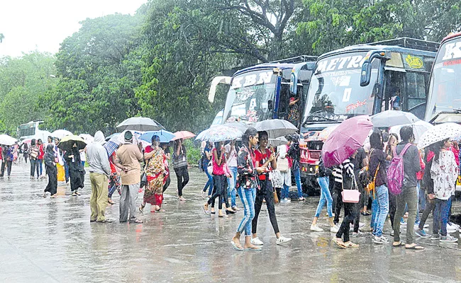 Rain Shower Continue In Telangana Monsoon Rains Start - Sakshi