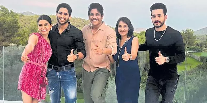 Nagarjuna akkineni 60th birthday celebrations in Spain - Sakshi