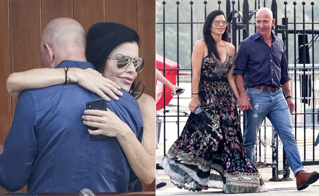 Jeff Bezos and Lauren Sanchez Public Display Of Affection - Sakshi