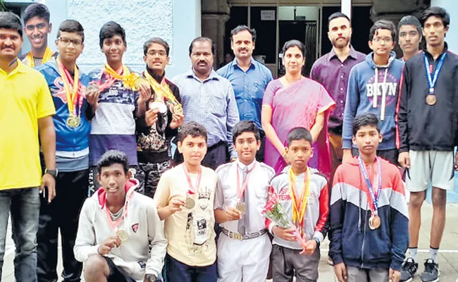 Rajat Abhiram Wins Swimming Title - Sakshi