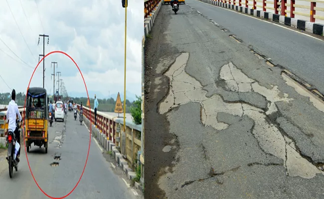 Bhadracham Across bridge Godavari In Bad Shape In Khammam - Sakshi