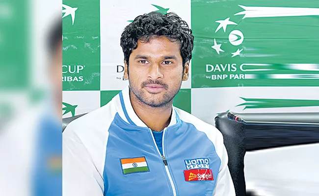 Saketh Myneni Select For Davis Cup With Pakistan - Sakshi