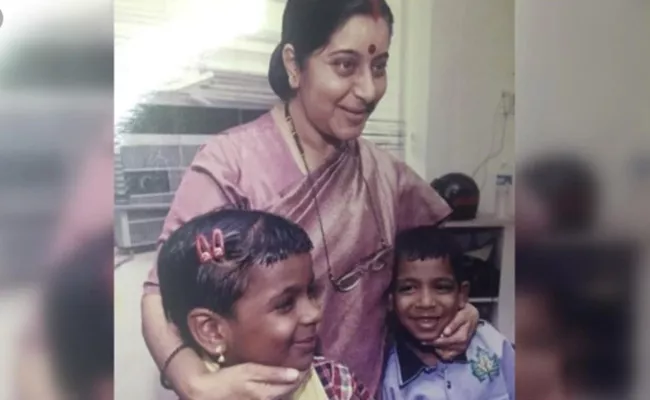 Sushma Swaraj Hug Changed Lives of 2 HIV Positive Kerala Kids - Sakshi