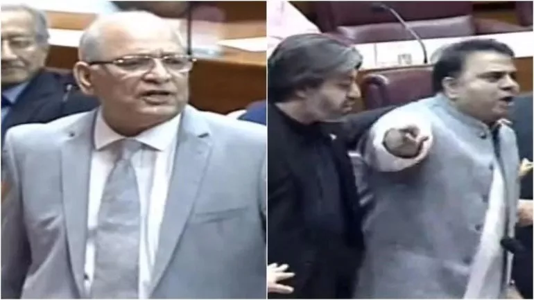 Senator and minister have a nasty fight in Pakistan Parliament - Sakshi