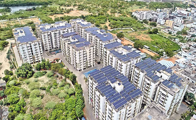 Hyderabad People Using Solar Power Plants in Gated Communities - Sakshi