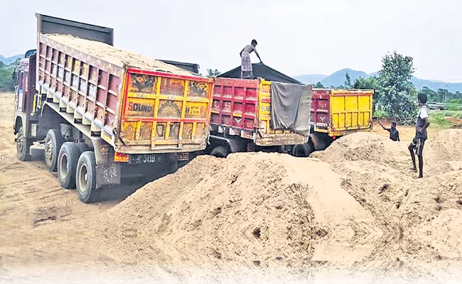 One Ton of sand Cost is 375 in Andhra Pradesh - Sakshi