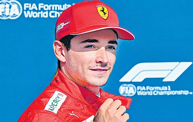 Charles Leclerc leads Ferrari front row lockout in Belgian GP qualifying - Sakshi